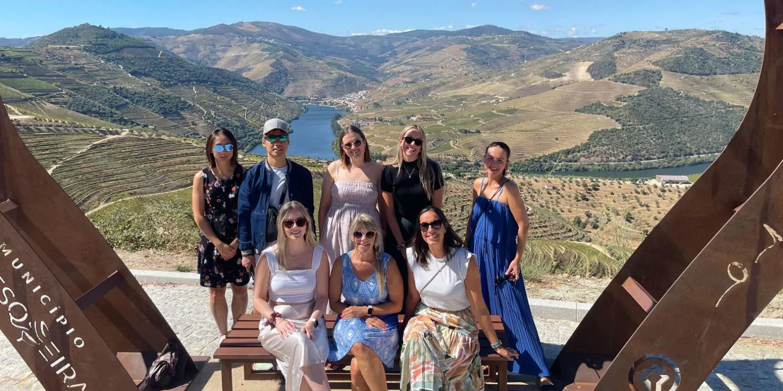 Wine tasting flight of Douro DOC and Port wines